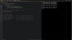 Evaluate two sorting or two search algorithms : Selection sort implementation Instructional Video