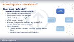 CISSP® Certification Domain 1 Security and Risk Management Video Boot Camp for 2022 - Risk Management - Identification Instructional Video