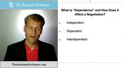 What is Dependence in a Negotiation Instructional Video