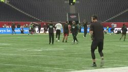 Feleipe Franks training with the Atlanta Falcons in London News Clip