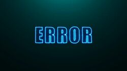 Letters of Error text on background with top light, 3d rendering background Stock Footage