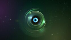 Eye ball in lens flare Stock Footage