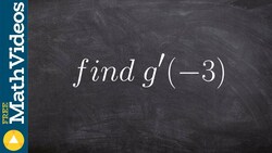 Given a table of values of fx and it's inverse find the derivative Instructional Video