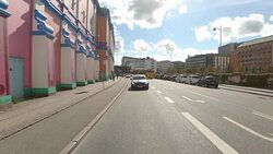 Copenhagen XII synched series rear driving studio process plate background Stock Footage