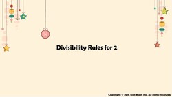 Divisibility Rules for 2 Instructional Video