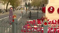 UK: Armistice Day service at the Cenotaph in Whitehall. News Clip