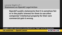 Canadian media organizations, including the Toronto Star, Post Media, and CBC/Radio-Canada are suing OpenAI News Clip