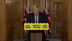 Johnson, Whitty and Vallance speaking at Downing Street press briefing News Clip