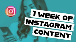 Instagram Content Planning - Plan 1 Week of Instagram Content (planning prompts) Instructional Video