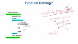 Data Science and Machine Learning (Theory and Projects) A to Z - Basics of Programming: Example of Algorithms-Searching Minimum Instructional Video