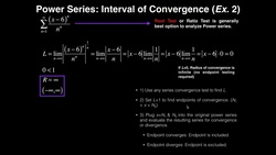 Power Series | Power Series & Interval of Convergence: Example 2 Instructional Video
