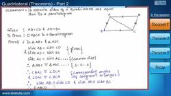 Proving Quadrilateral Theorems with Congruent Triangles Instructional Video
