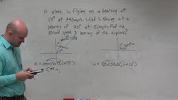 Solve a word problem using vectors, airplane and wind Instructional Video