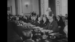 Conference in London about rearming West Germany and bringing her into NATO News Clip
