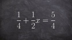 Solving a linear equation with fractions in two different ways two step equation Instructional Video