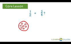 Finding Equivalent Fractions Using Circle Models Instructional Video