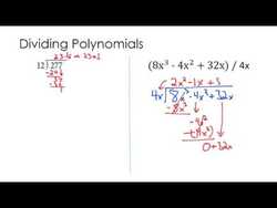 Polynomial Long Division Instructional Video
