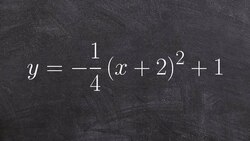 Graphing a quadratic function in vertex form with multiple transformations Instructional Video