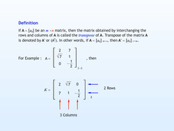 Transpose of a Matrix Instructional Video