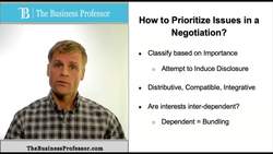 Prioritize Issues in a Negotiation Instructional Video