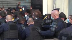 CLEAN : Huge migrant camp cleared on outskirts of Paris News Clip