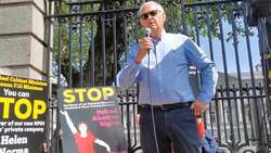 People protest in Dublin against changes in governance of hospital News Clip