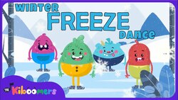 Winter Freeze Dance - The Kiboomers Preschool Movement Songs - Brain Breaks Instructional Video