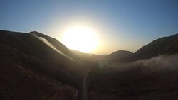 Aerial view of desert mountains in Fuerteventura. Stock Footage