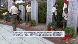Respecting the sacrifice: Wilton Boy Scouts lay wreaths to honor veterans News Clip