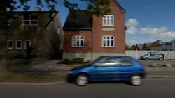 Denmark VI synched series left side driving studio process plate background Stock Footage