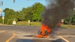 Rockland intersection reopens after motorcycle fire News Clip