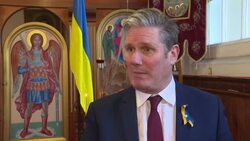 Keir Starmer visits a Ukrainian Orthodox Church in London News Clip