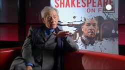 Sir Ian McKellen takes to a bus for “Shakespeare on Film” News Clip