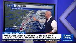 Hurricane Debby strengthens to Category 1 as it prepares to make landfall in Florida News Clip