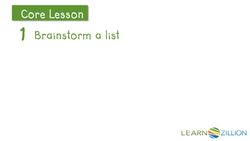 Developing Supporting Ideas through Personal Experiences Instructional Video