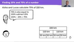 Use knowledge of calculating common percentages of a number to solve problems in a range of contexts Instructional Video