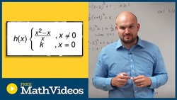 Value k that makes the rational piecewise function continuous Instructional Video