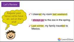 Using Regular Past Tense Verbs Correctly Instructional Video