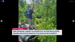 Driver hospitalized after rollover crash on Route 17 in Sullivan County Instructional Video