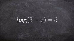 Convert an equation to exponential form to solve Instructional Video
