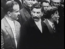 Stalin and other leaders, Russia, c.1924 Stock Footage