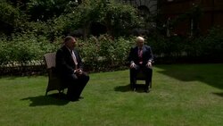 Mike Pompeo and Boris Johnson sat for talks in Downing Street rose garden News Clip