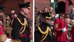 William and Kate visit Mons Barracks in Aldershot during St Patrick's Day celebration News Clip