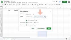 Google Sheets Fundamentals - Data Validation Instructional Video