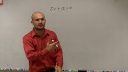 Solve for the zeros of a linear equation Instructional Video