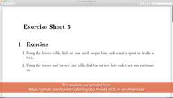 Job-Ready SQL in an Afternoon - Exercise 5 Instructional Video