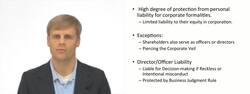 Liability within a Corporation Instructional Video