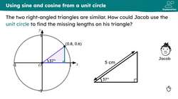Scaling the right-angled triangle from the unit circle Instructional Video