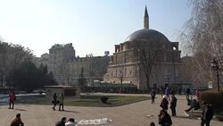 The mosque Banya Bashi in Sofia, Bulgaria Stock Footage