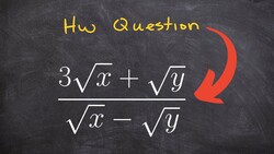 Rationalize The Denominator with Radials (Hw Question) Instructional Video
